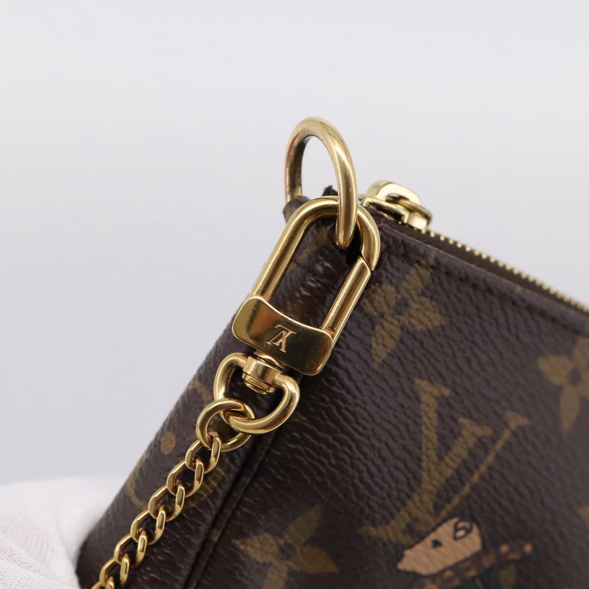 LOUIS VUITTON Monogram Ski Bear Mini Pochette Accessoires M67769 LV Auth 203222M
