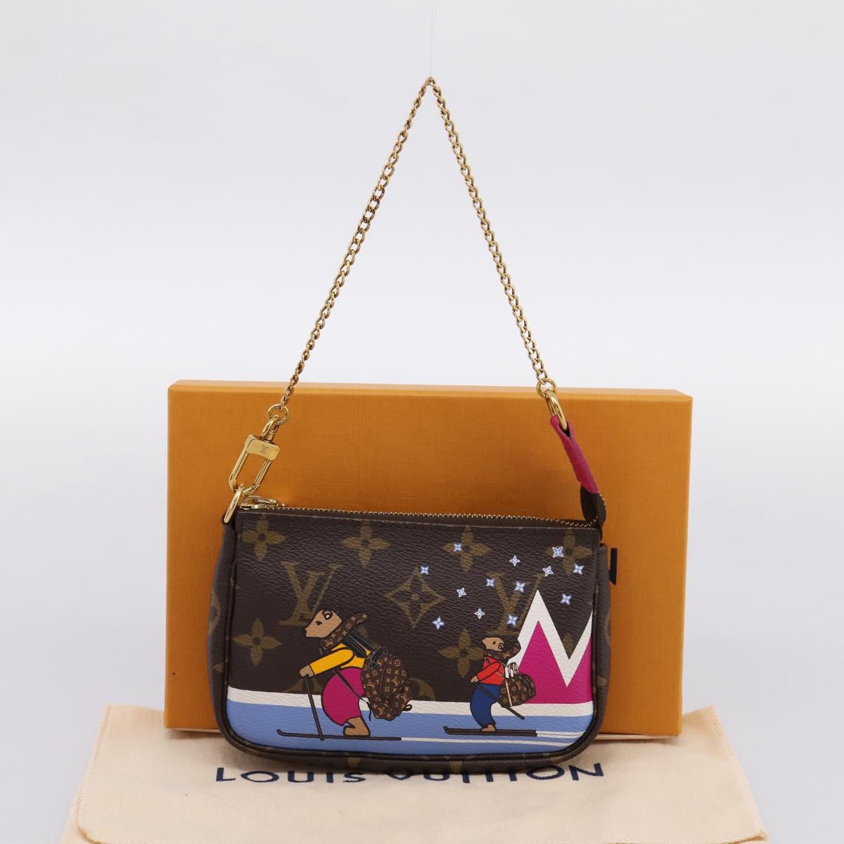 LOUIS VUITTON Monogram Ski Bear Mini Pochette Accessoires M67769 LV Auth 203222M