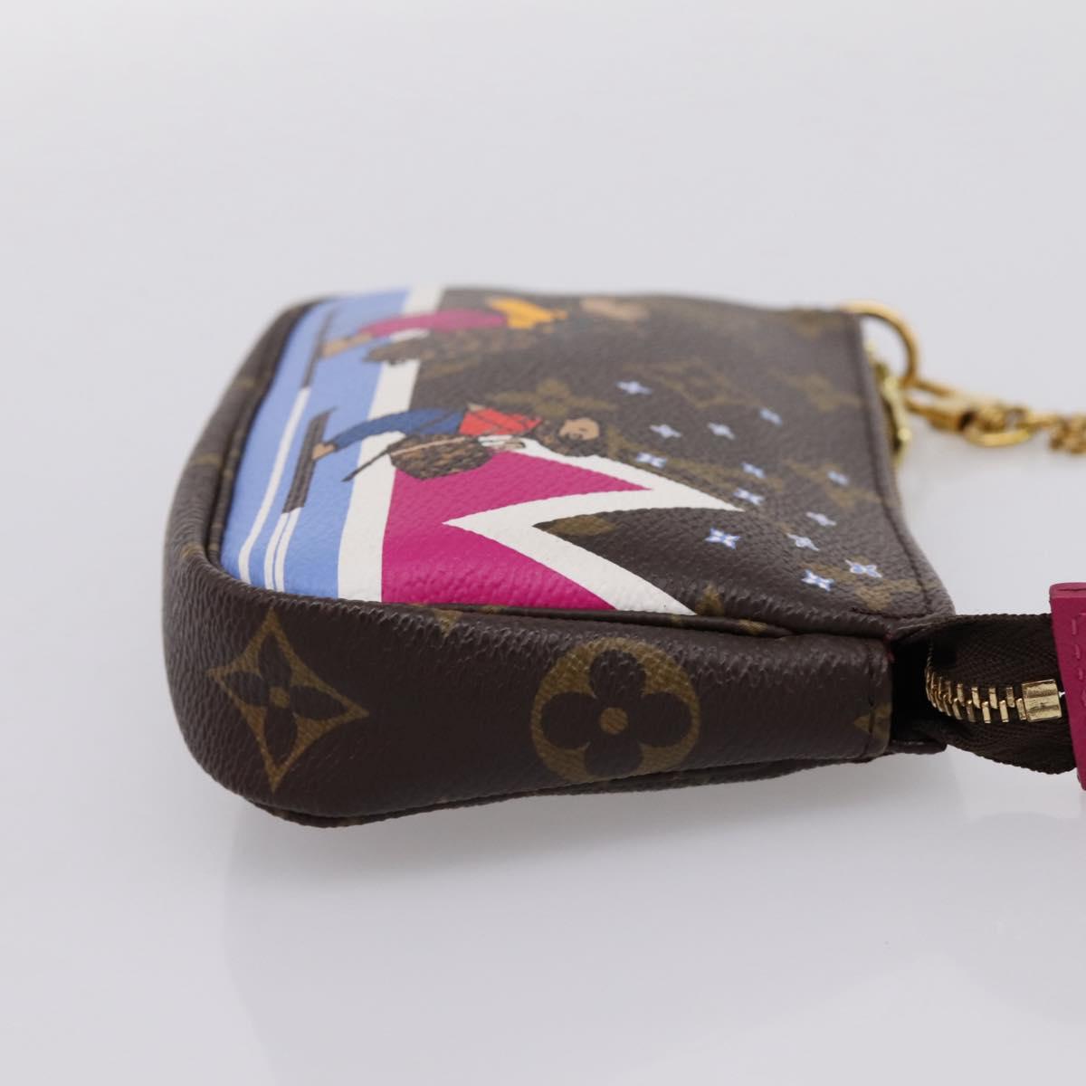 LOUIS VUITTON Monogram Ski Bear Mini Pochette Accessoires M67769 LV Auth 203222M