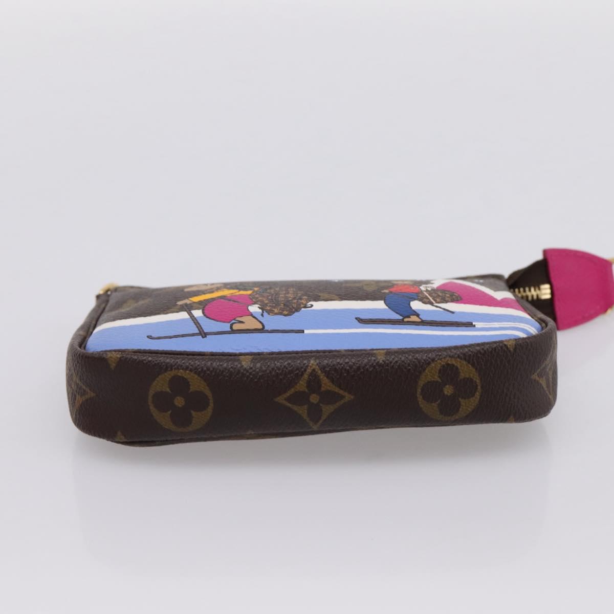 LOUIS VUITTON Monogram Ski Bear Mini Pochette Accessoires M67769 LV Auth 203222M