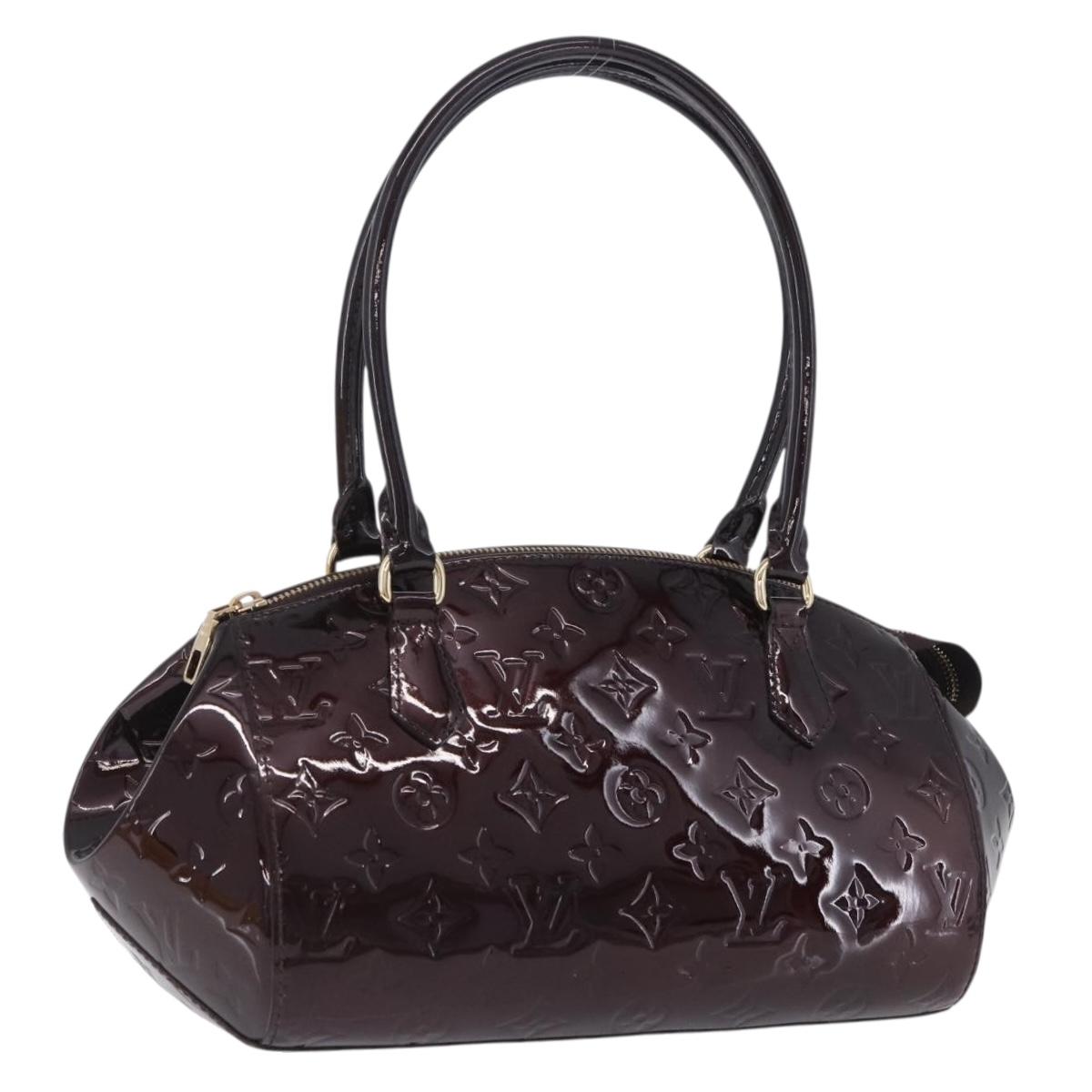 LOUIS VUITTON Vernis Sherwood PM Shoulder Bag Amarante M91493 LV Auth 203224V