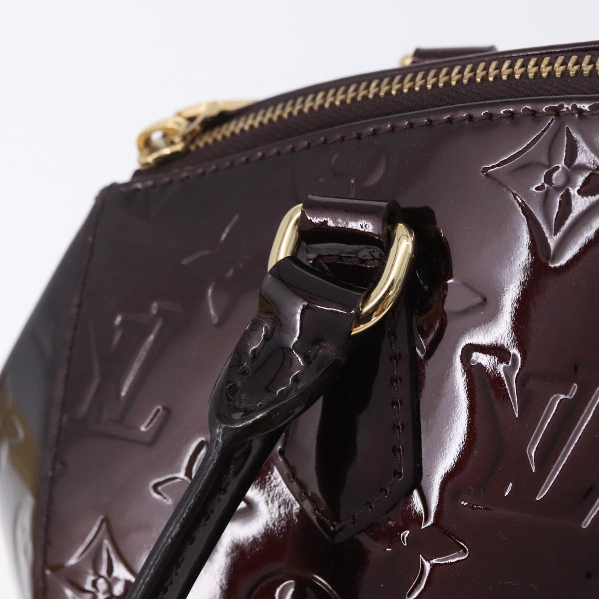 LOUIS VUITTON Vernis Sherwood PM Shoulder Bag Amarante M91493 LV Auth 203224V