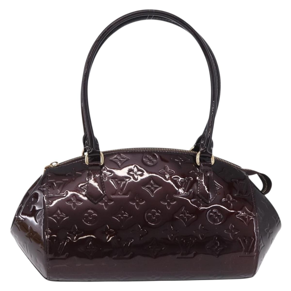 LOUIS VUITTON Vernis Sherwood PM Shoulder Bag Amarante M91493 LV Auth 203224V