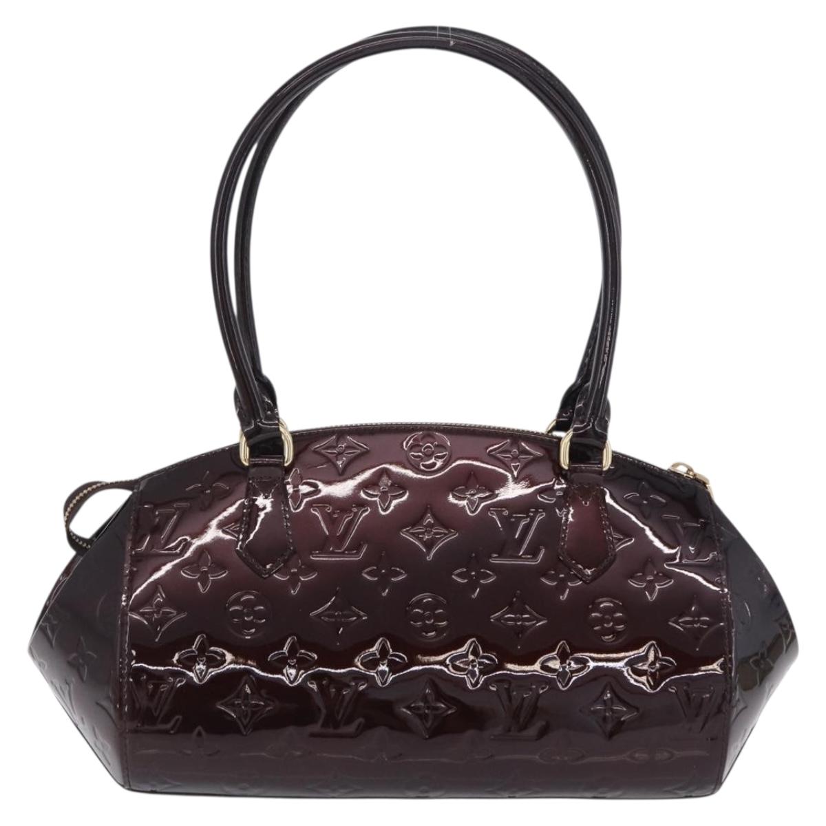 LOUIS VUITTON Vernis Sherwood PM Shoulder Bag Amarante M91493 LV Auth 203224V