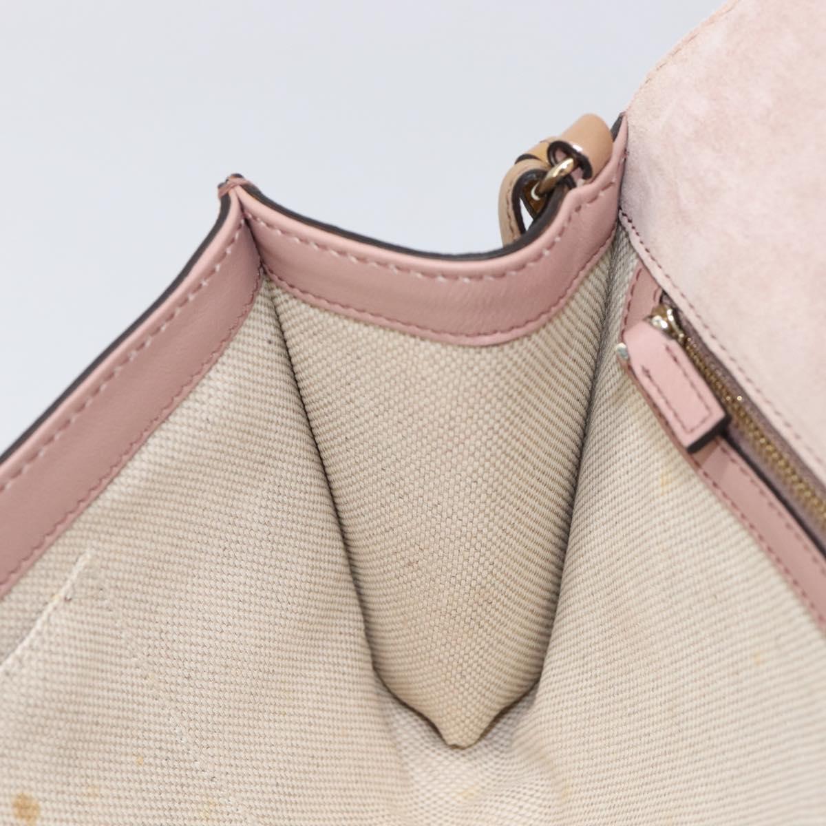 GUCCI Soho Clutch Bag Patent Leather Beige Gold 336753 Auth 203226