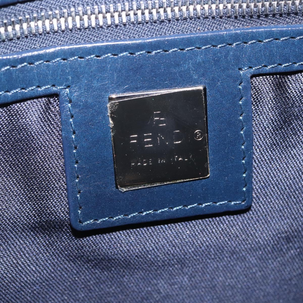 FENDI Zucca Canvas Mamma Baguette Shoulder Bag Multicolor Silver Auth 203230M