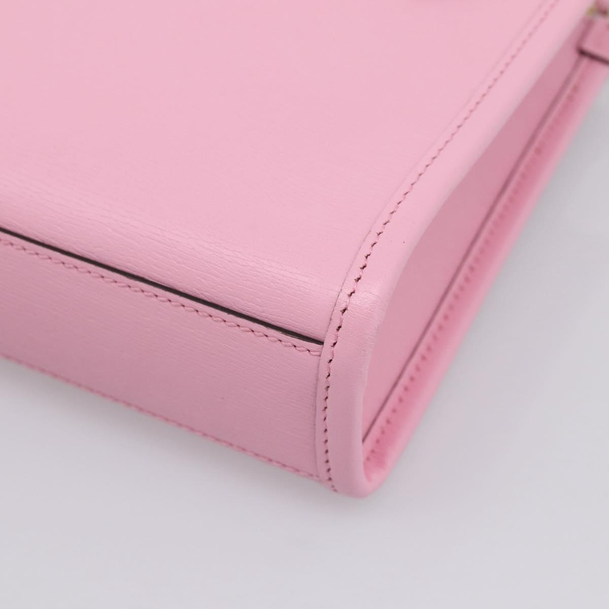 GUCCI Bananya Tote Bag Leather 2way Pink Gold 671623 Auth 203236M