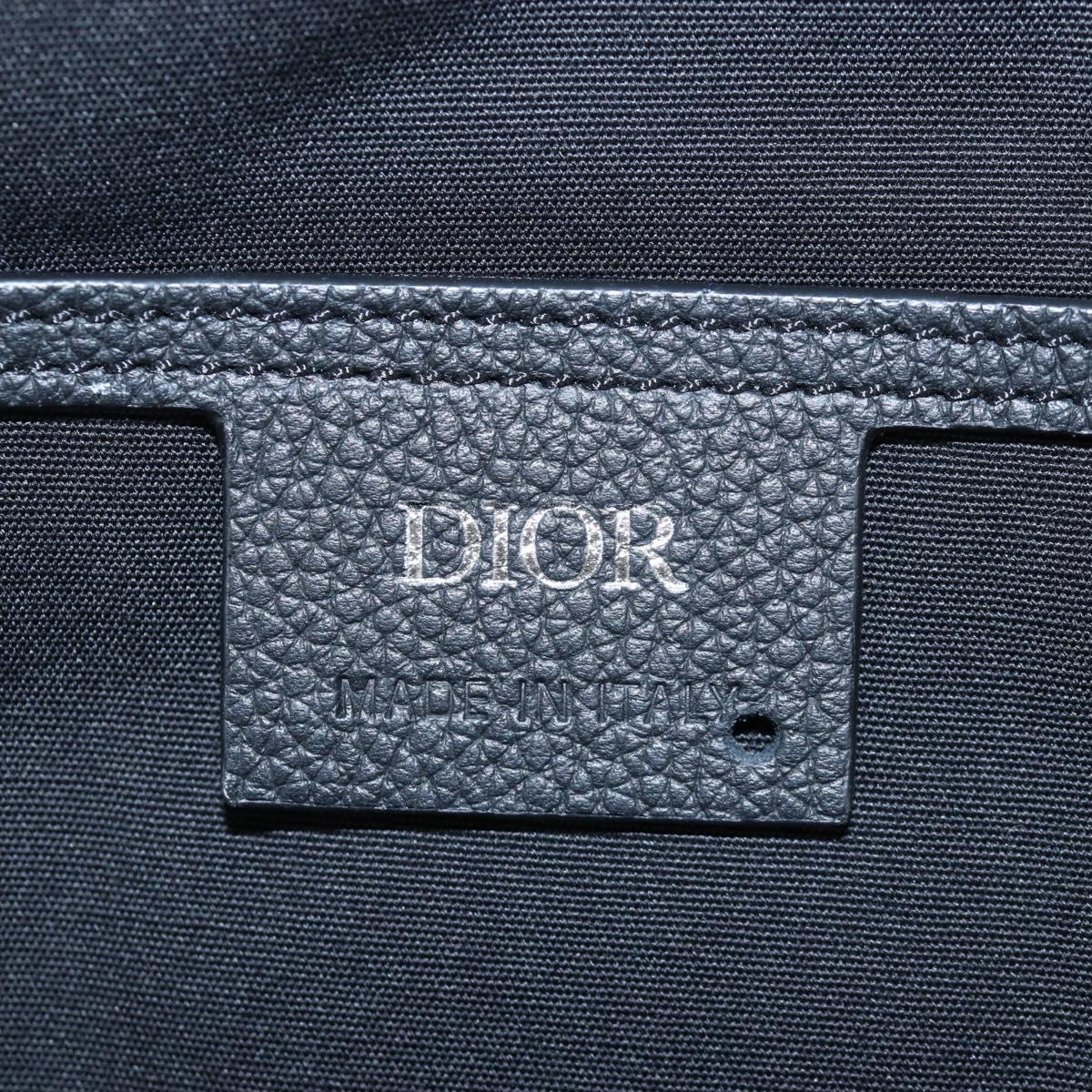 Christian Dior Trotter Canvas Backpack Jacquard Navy Silver Auth 203250SAM