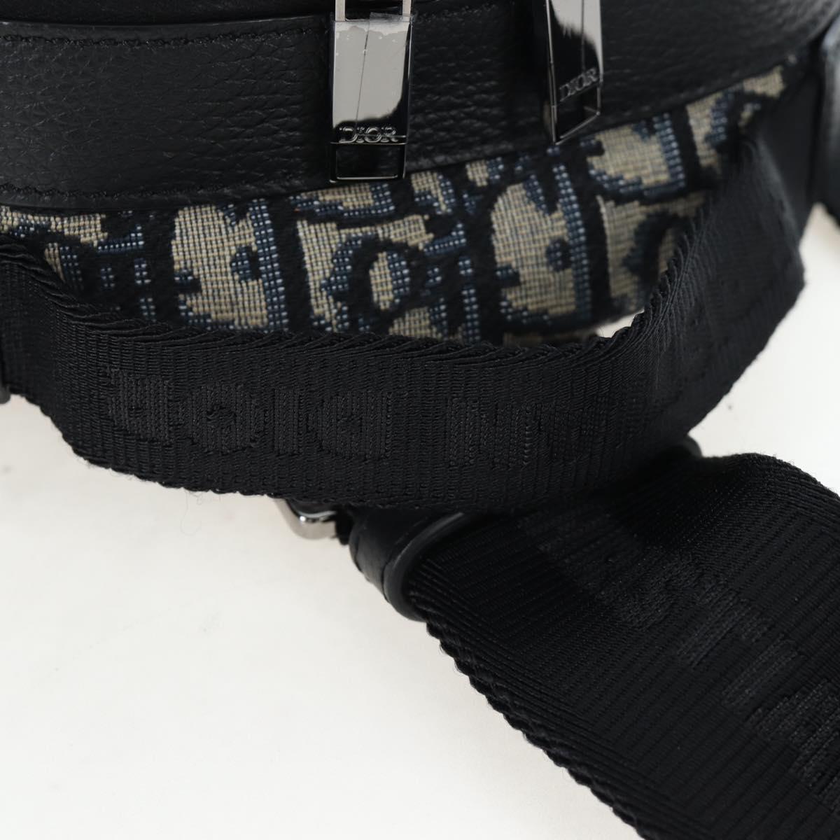 Christian Dior Trotter Canvas Backpack Jacquard Navy Silver Auth 203250SAM