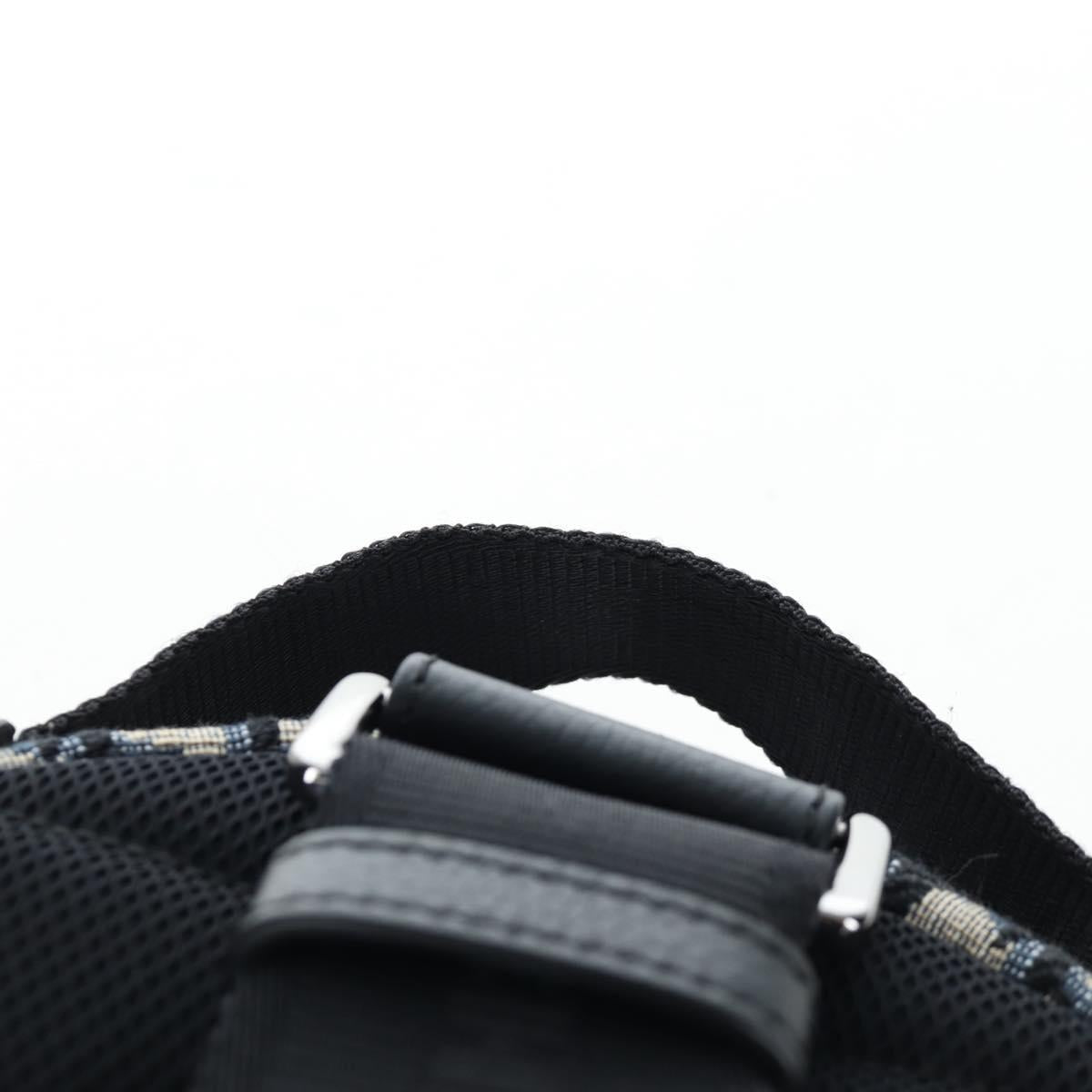 Christian Dior Trotter Canvas Backpack Jacquard Navy Silver Auth 203250SAM