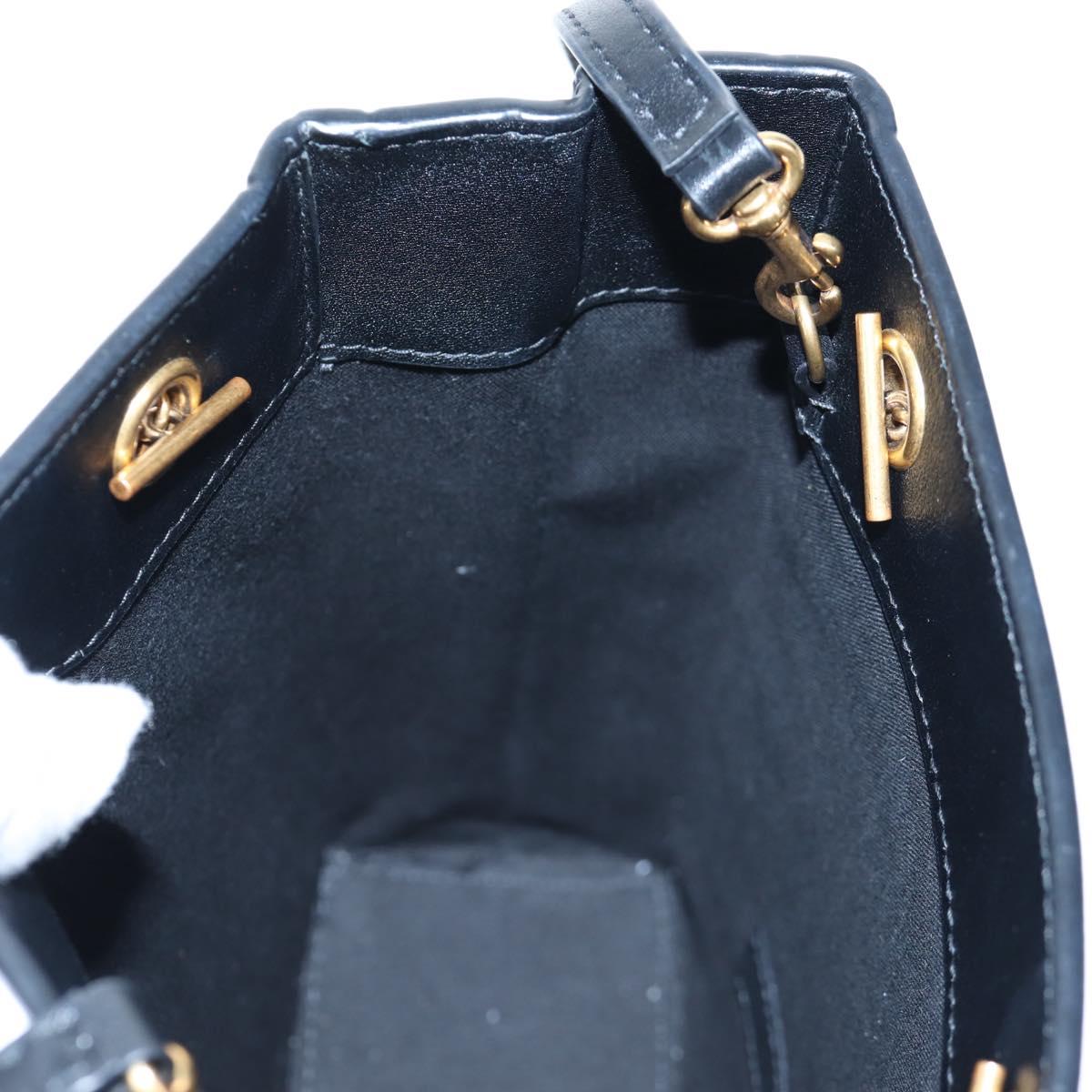 BALENCIAGA Duty Free Tote Bag Leather 2way Black Gold 787982 Auth 203253M