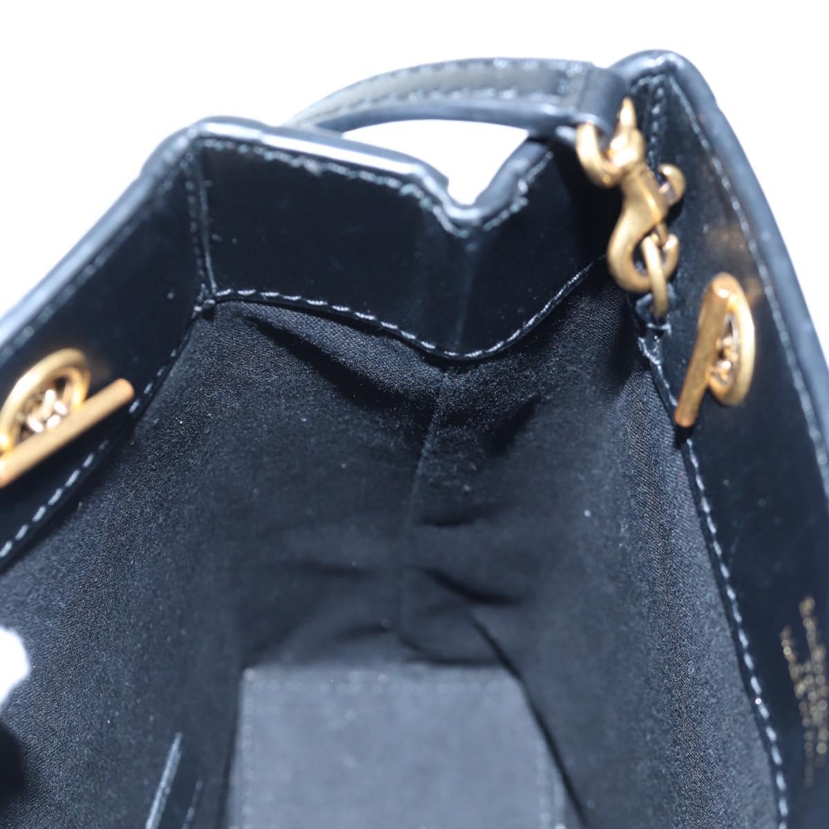 BALENCIAGA Duty Free Tote Bag Leather 2way Black Gold 787982 Auth 203253M