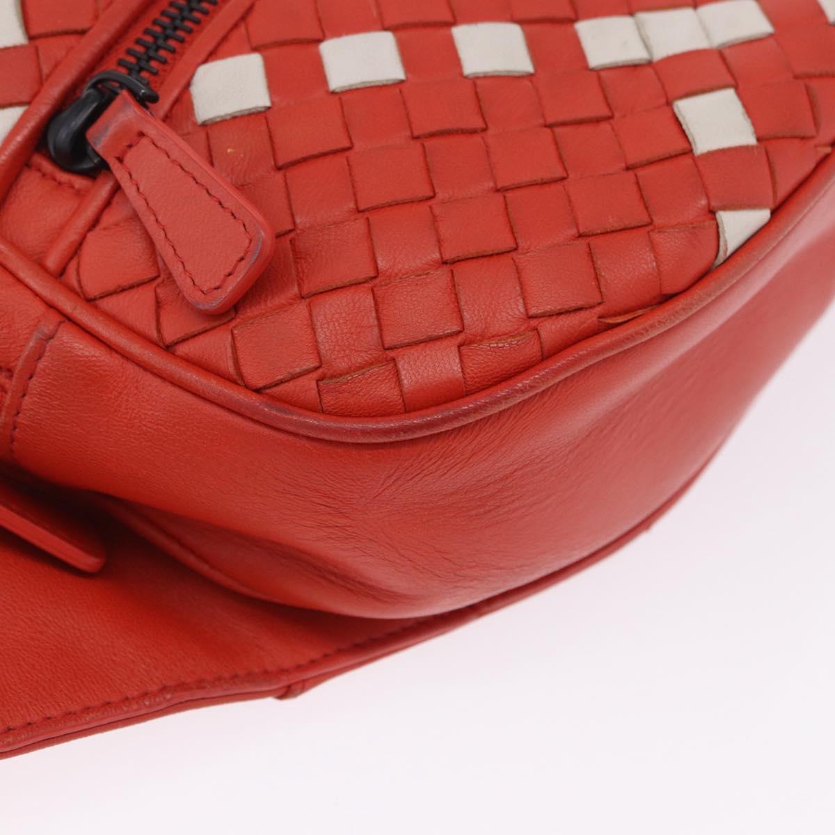 BOTTEGA VENETA INTRECCIATO Waist Bag Leather Red Auth 203258A