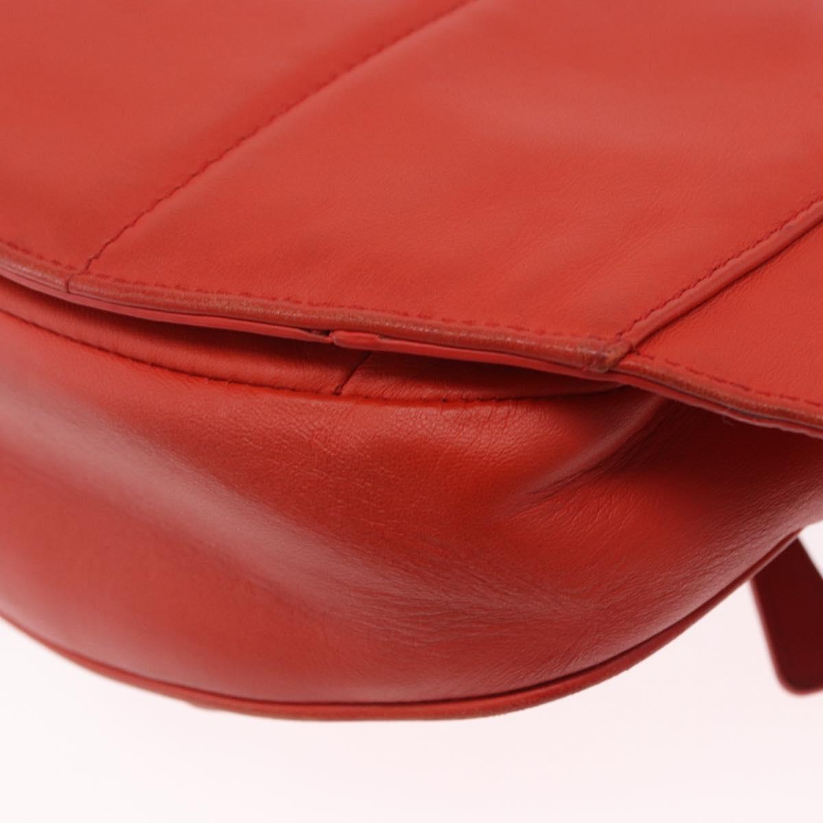 BOTTEGA VENETA INTRECCIATO Waist Bag Leather Red Auth 203258A