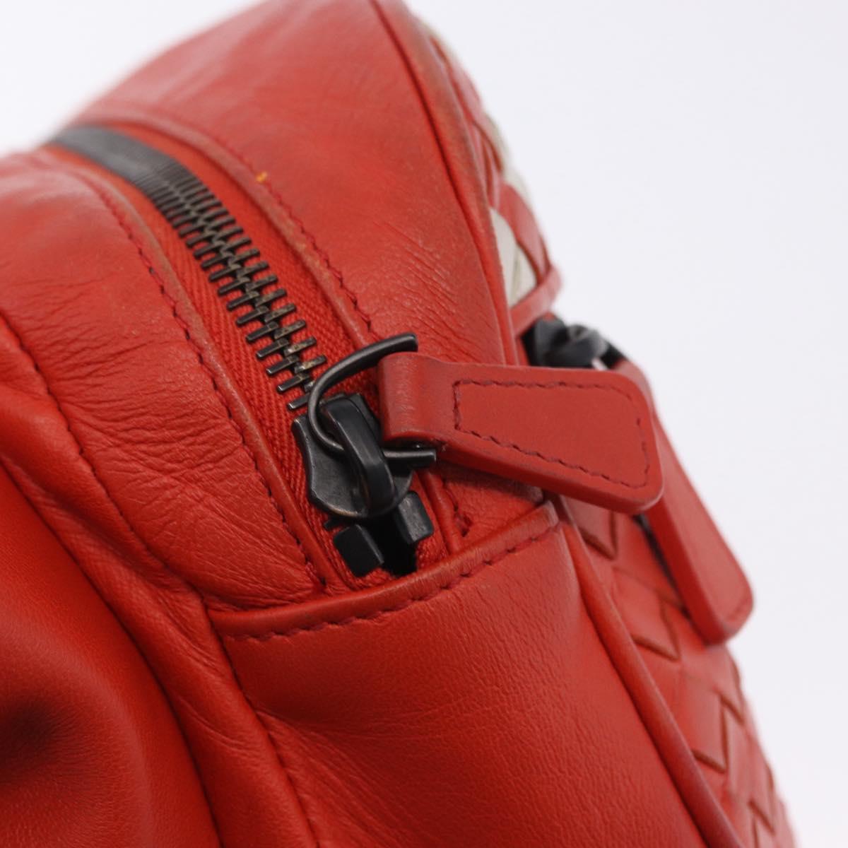 BOTTEGA VENETA INTRECCIATO Waist Bag Leather Red Auth 203258A