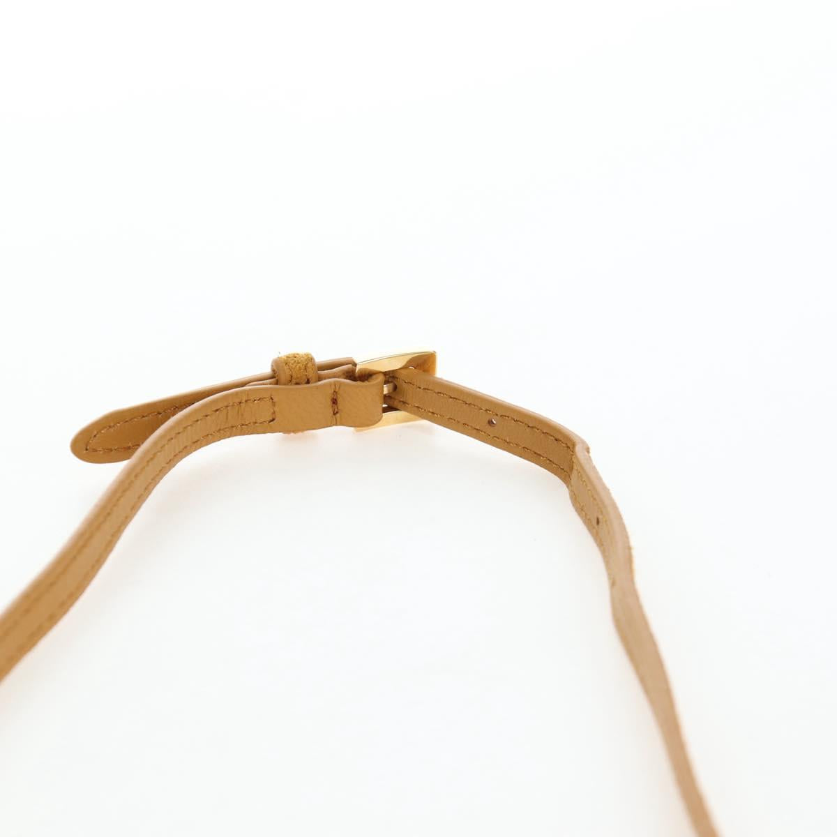 Miu Miu Micro Bag Suede 2way Yellow Gold Auth 203262M