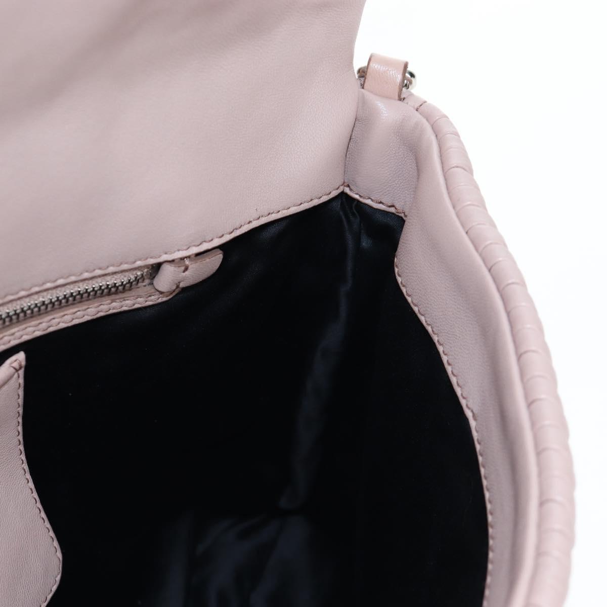 Miu Miu Nappa Crystal Matelasse Bag Leather 3way Pink Silver Auth 203264M