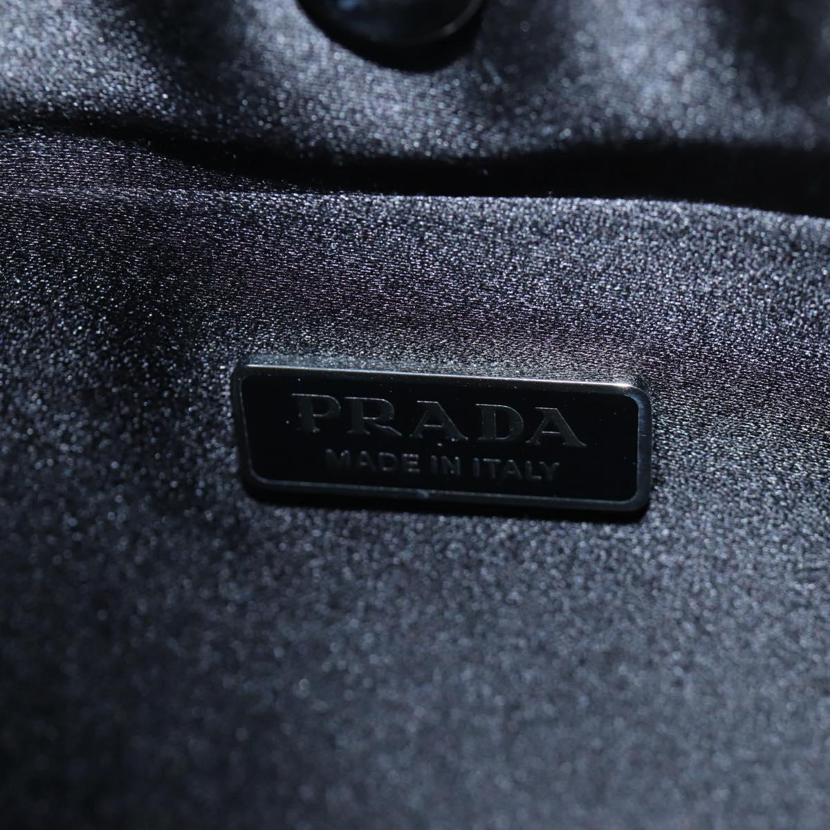 PRADA Shoulder Bag Sequin 2way Black Silver Auth 203265SAM