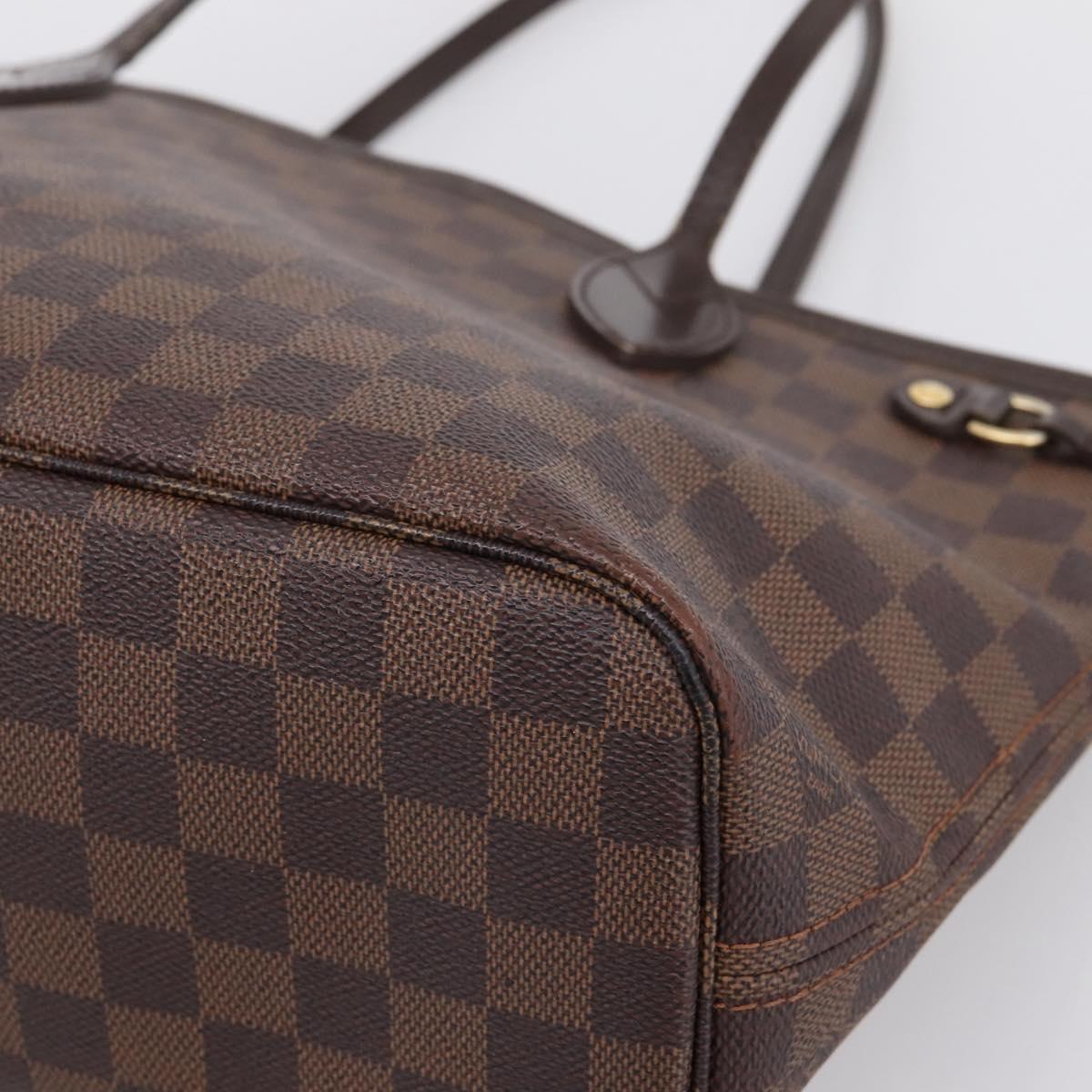 LOUIS VUITTON Damier Ebene Neverfull PM Tote Bag N51109 LV Auth 203266A