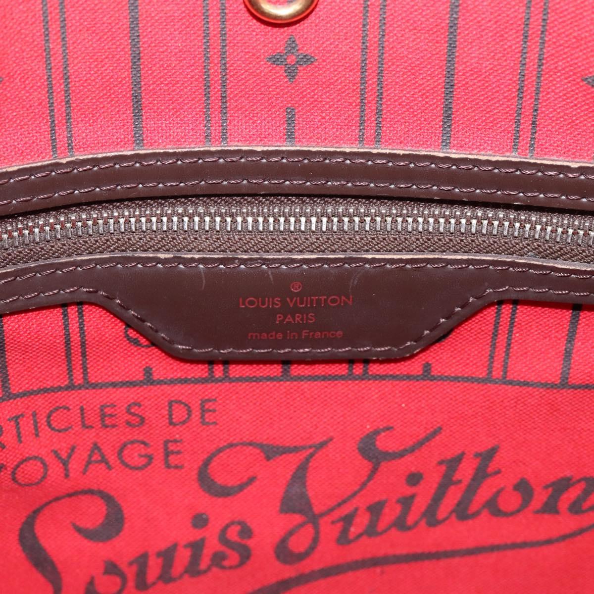 LOUIS VUITTON Damier Ebene Neverfull PM Tote Bag N51109 LV Auth 203266A