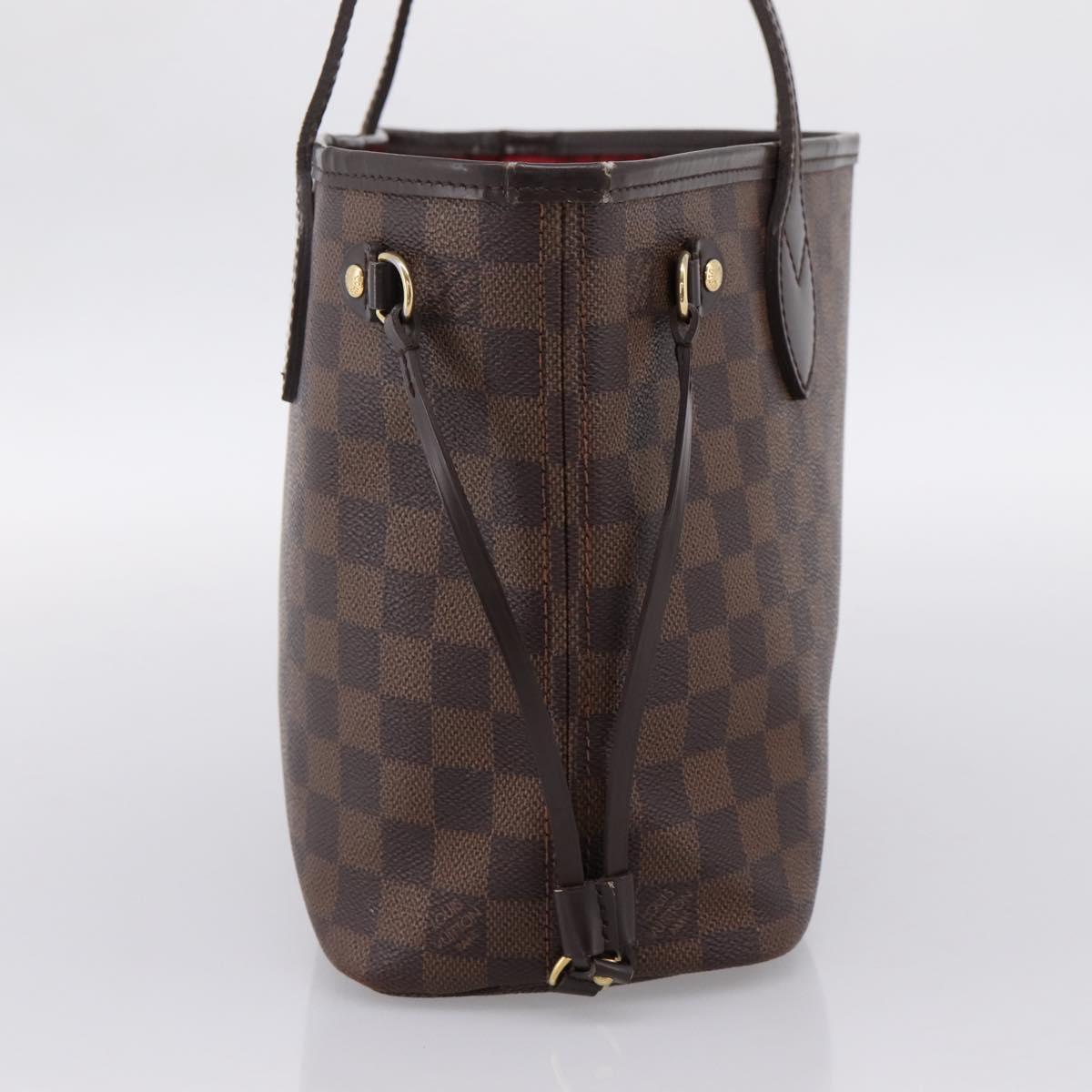 LOUIS VUITTON Damier Ebene Neverfull PM Tote Bag N51109 LV Auth 203266A