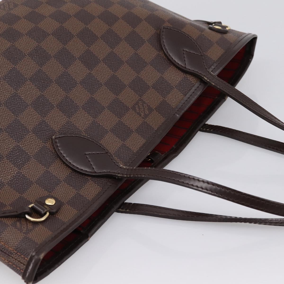 LOUIS VUITTON Damier Ebene Neverfull PM Tote Bag N51109 LV Auth 203266A