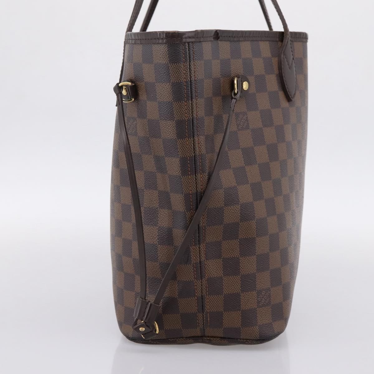 LOUIS VUITTON Damier Ebene Neverfull MM Tote Bag N51105 LV Auth 203271A