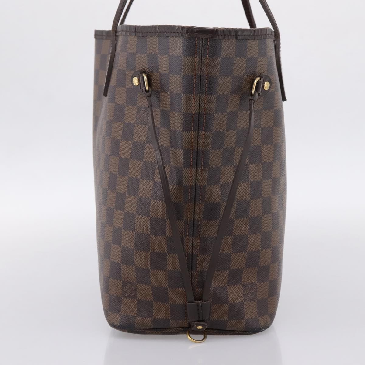 LOUIS VUITTON Damier Ebene Neverfull MM Tote Bag N51105 LV Auth 203271A