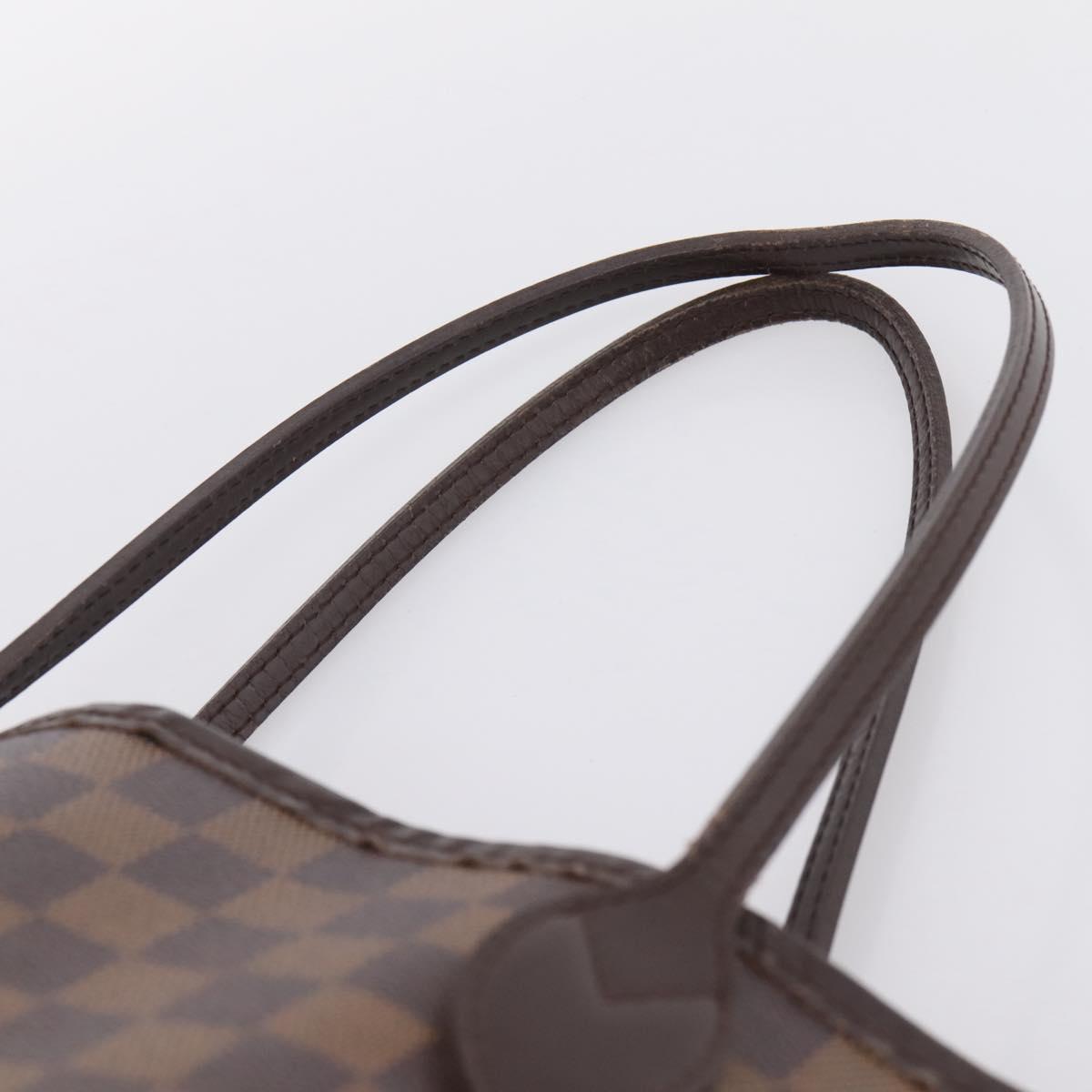 LOUIS VUITTON Damier Ebene Neverfull MM Tote Bag N51105 LV Auth 203271A