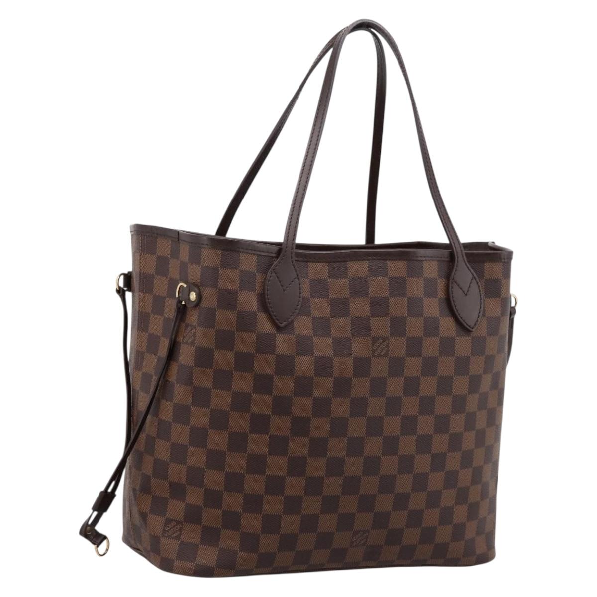 LOUIS VUITTON Damier Ebene Neverfull MM Tote Bag N51105 LV Auth 203272SAV