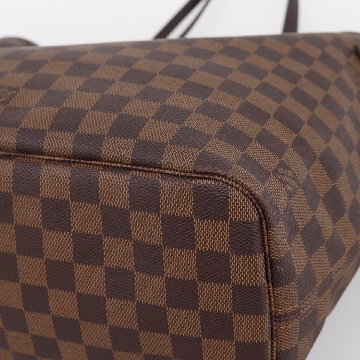 LOUIS VUITTON Damier Ebene Neverfull MM Tote Bag N51105 LV Auth 203272SAV