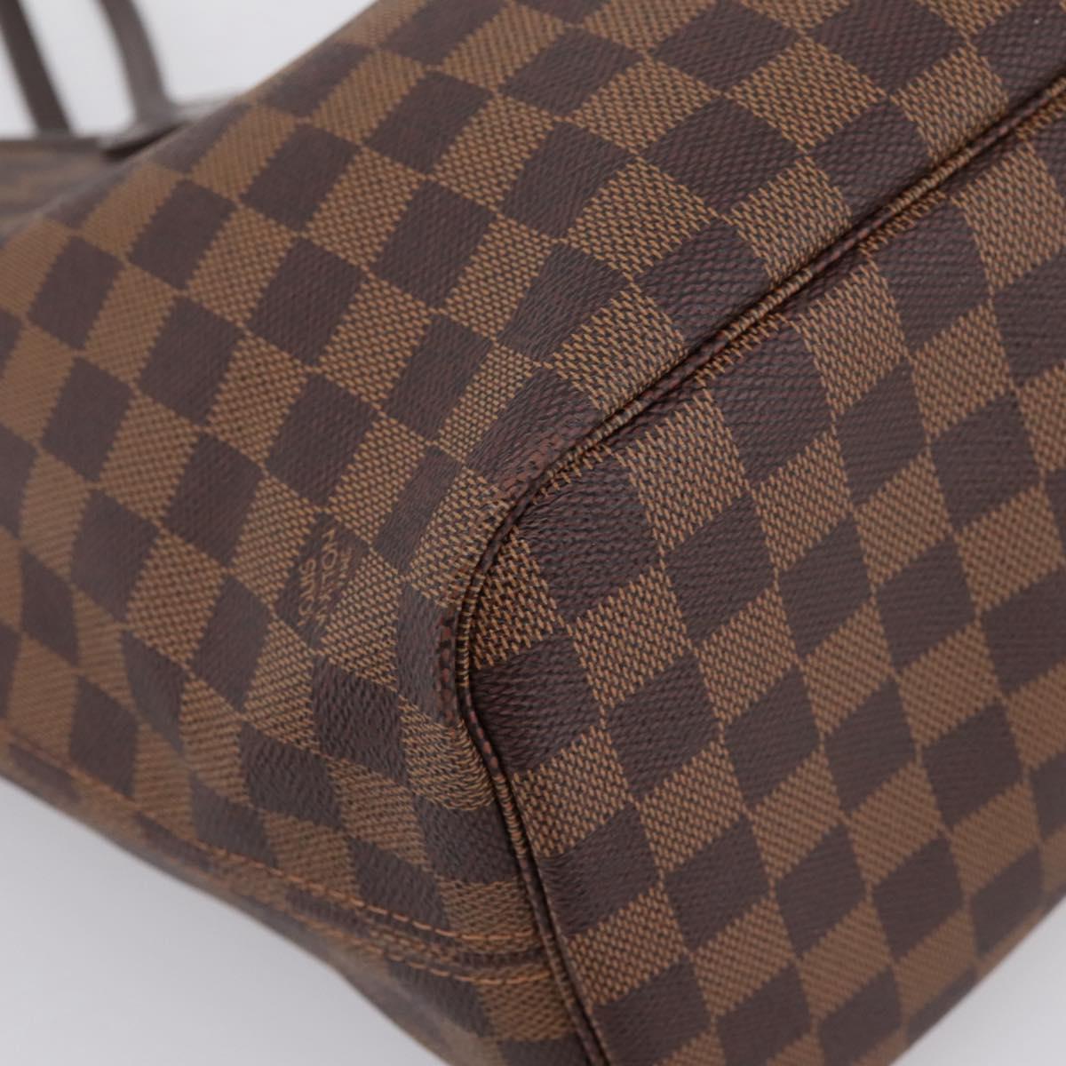LOUIS VUITTON Damier Ebene Neverfull MM Tote Bag N51105 LV Auth 203272SAV