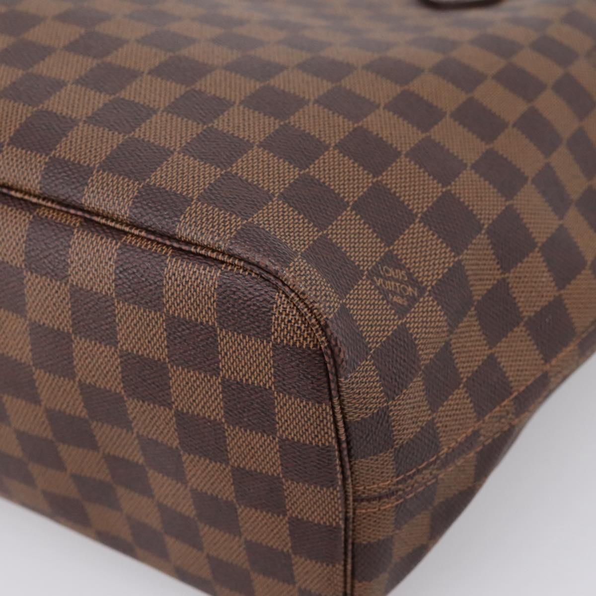 LOUIS VUITTON Damier Ebene Neverfull MM Tote Bag N51105 LV Auth 203272SAV
