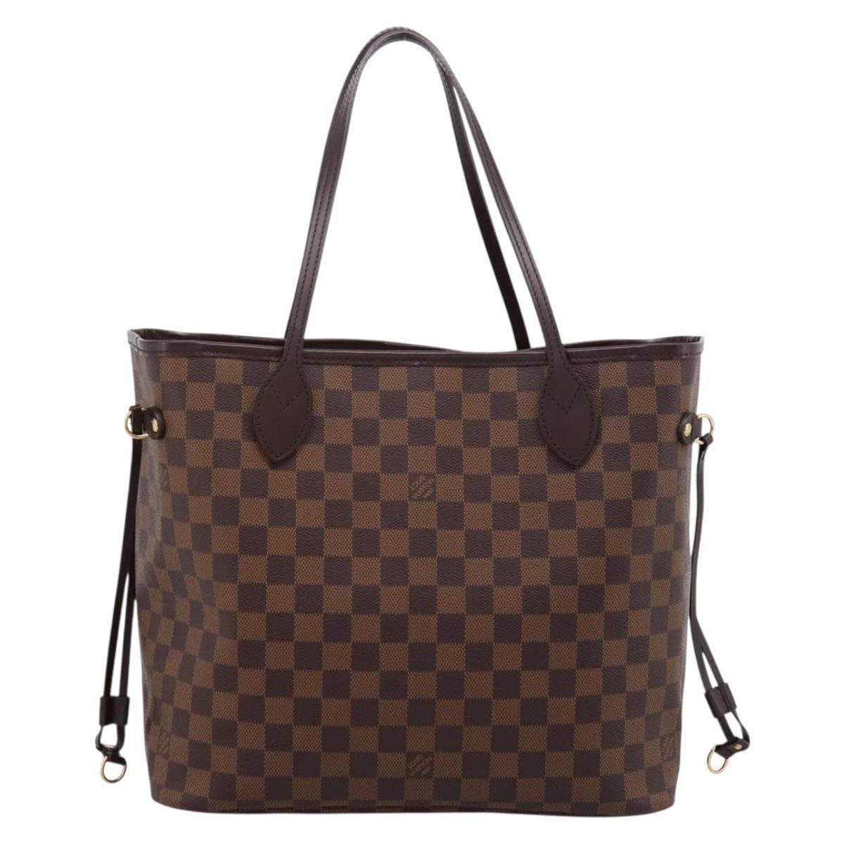 LOUIS VUITTON Damier Ebene Neverfull MM Tote Bag N51105 LV Auth 203272SAV