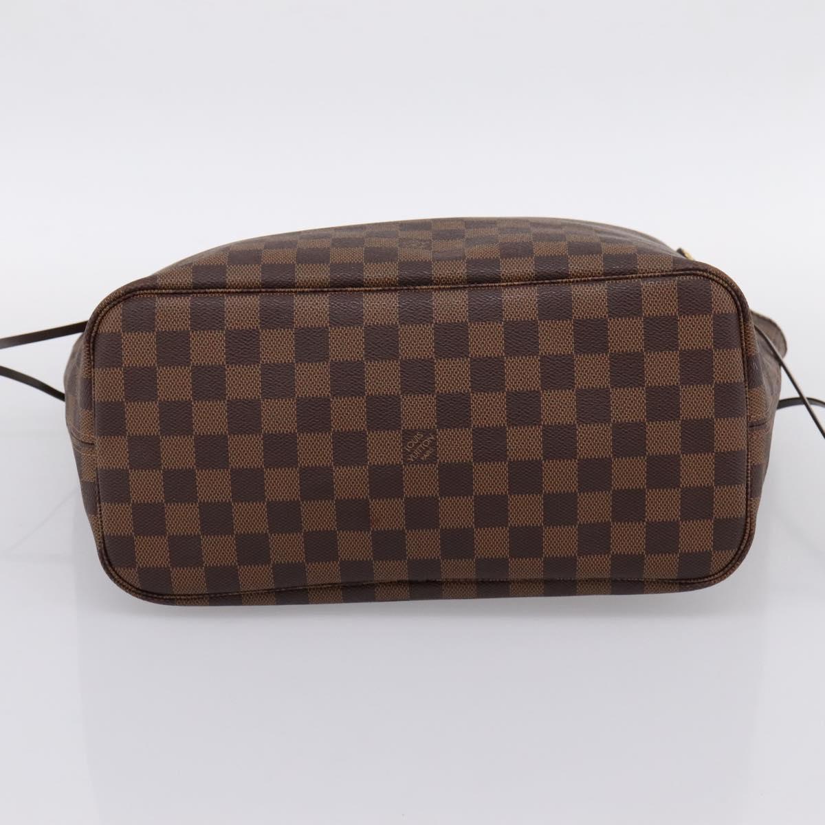 LOUIS VUITTON Damier Ebene Neverfull MM Tote Bag N51105 LV Auth 203272SAV