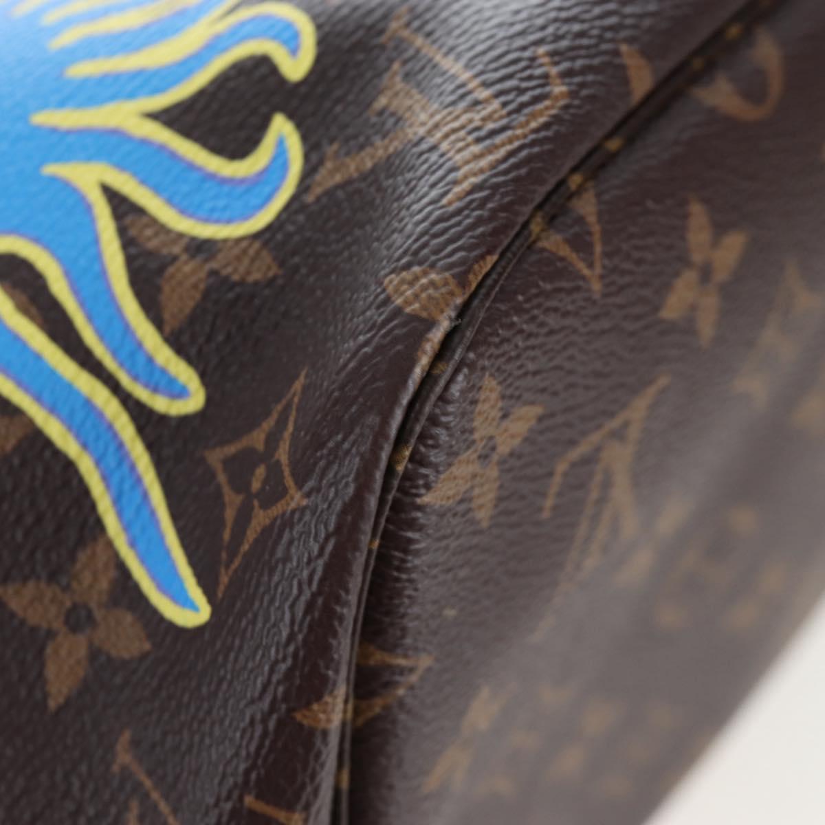 LOUIS VUITTON Yayoi Kusama Face Neverfull MM Tote Bag M46447 LV Auth 203277SAV