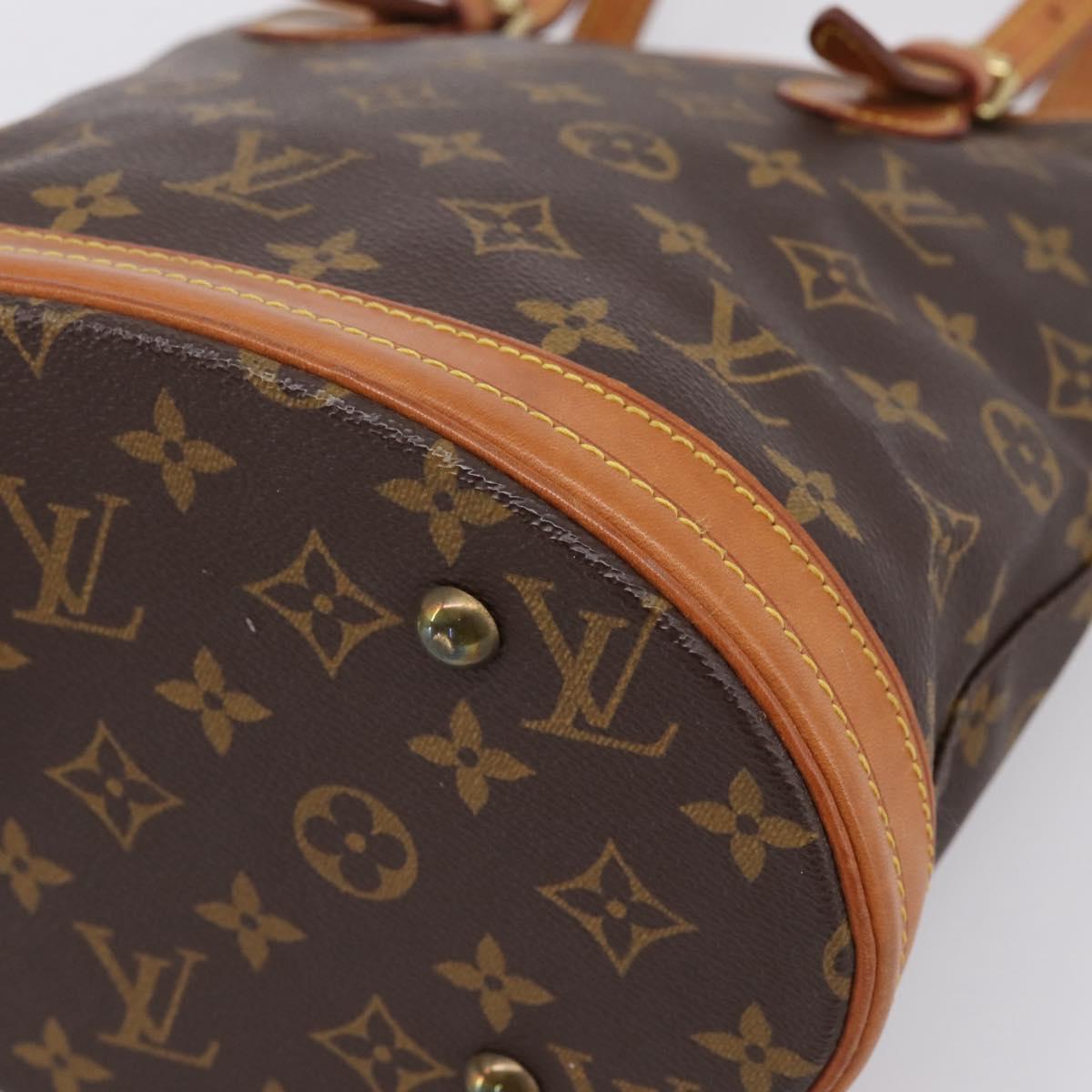 LOUIS VUITTON Monogram Bucket PM Shoulder Bag M42238 LV Auth 203278