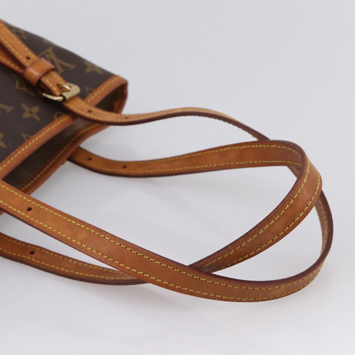 LOUIS VUITTON Monogram Bucket PM Shoulder Bag M42238 LV Auth 203278