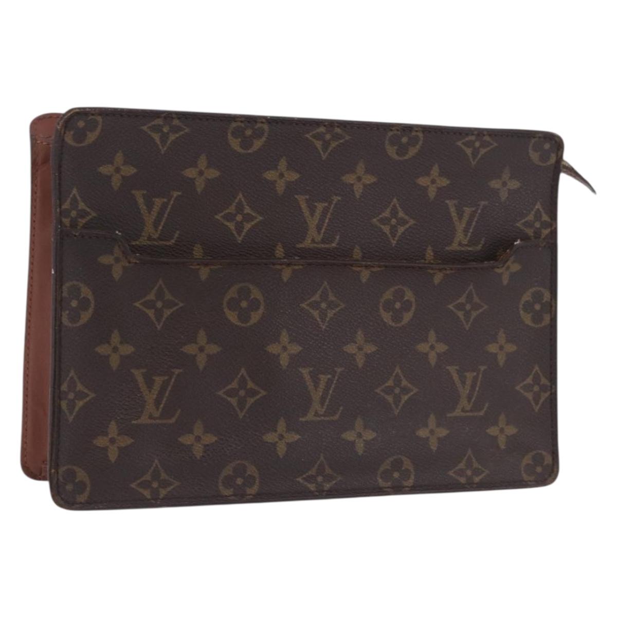 LOUIS VUITTON Monogram Pochette Homme Clutch Bag M51795 LV Auth 203279