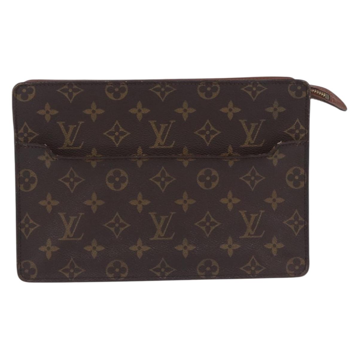 LOUIS VUITTON Monogram Pochette Homme Clutch Bag M51795 LV Auth 203279