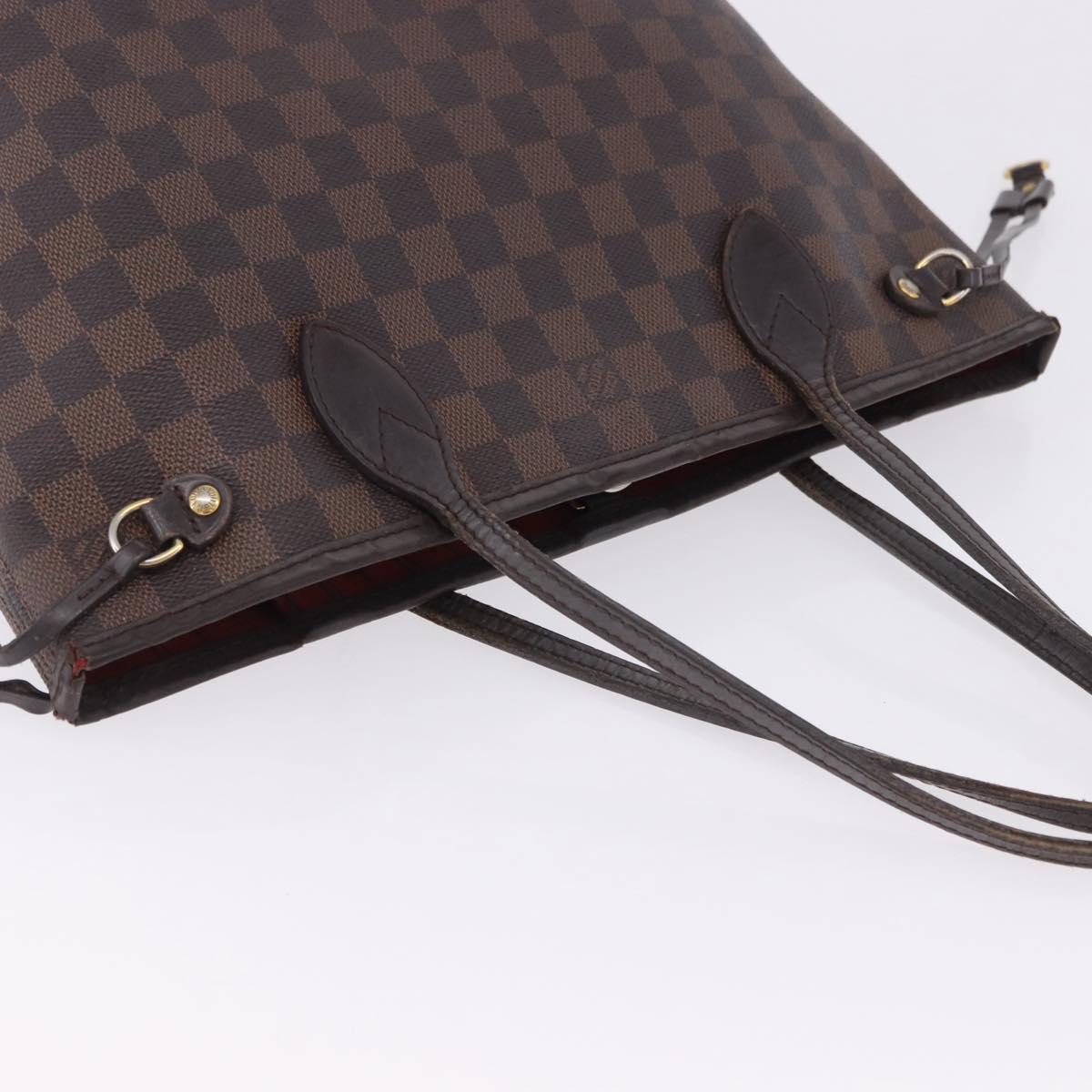LOUIS VUITTON Damier Ebene Neverfull PM Tote Bag N51109 LV Auth 203282