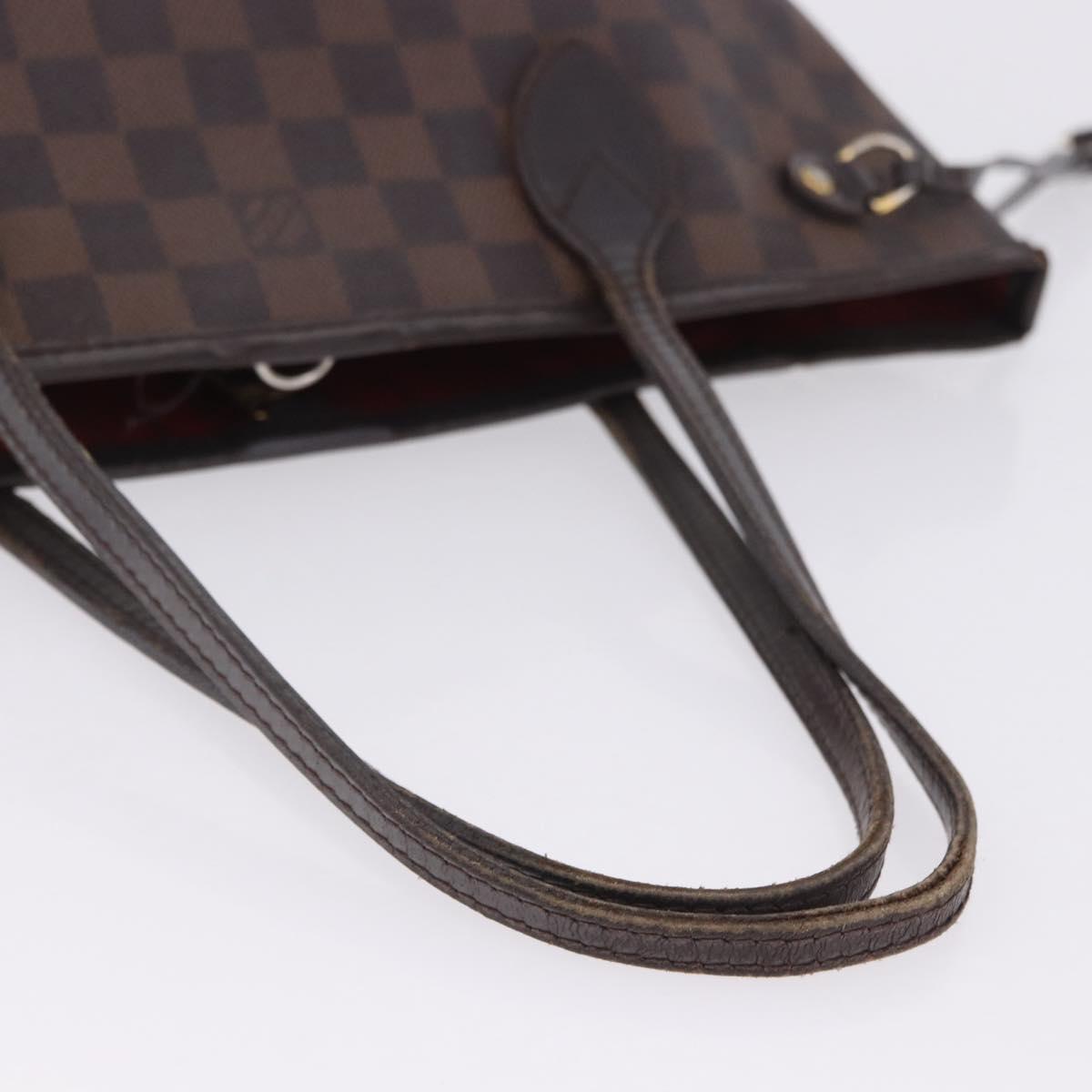 LOUIS VUITTON Damier Ebene Neverfull PM Tote Bag N51109 LV Auth 203282