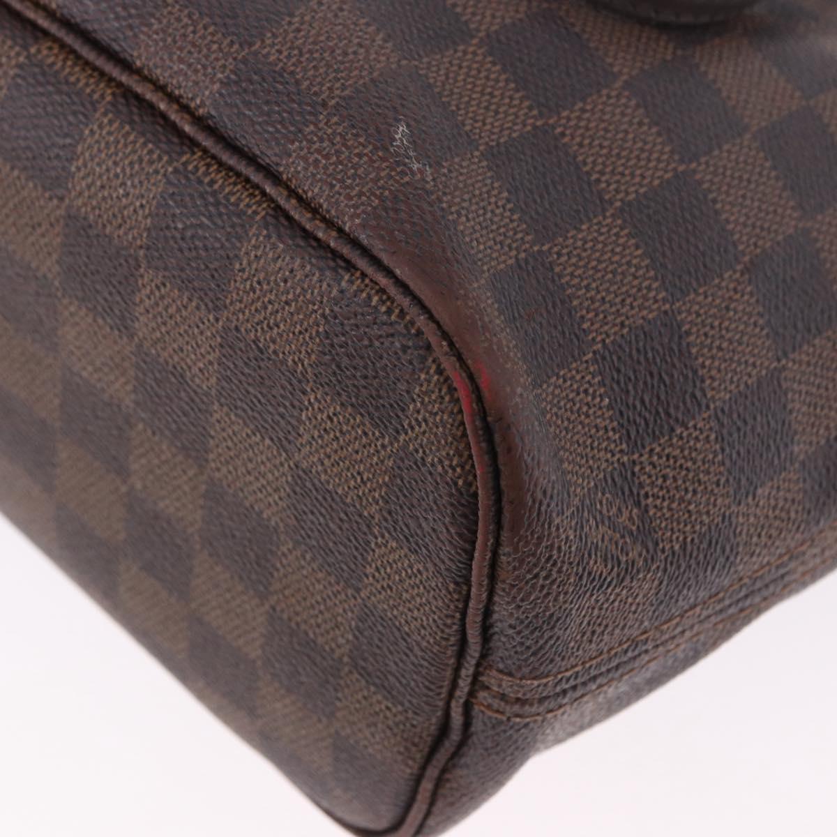 LOUIS VUITTON Damier Ebene Neverfull PM Tote Bag N51109 LV Auth 203282