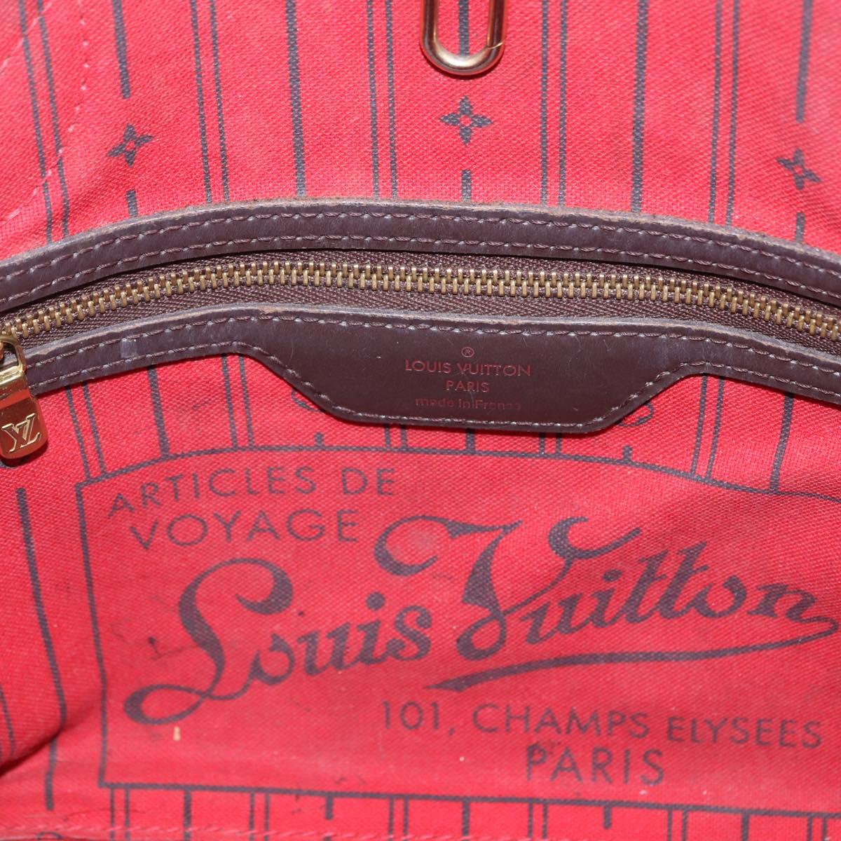 LOUIS VUITTON Damier Ebene Neverfull PM Tote Bag N51109 LV Auth 203282
