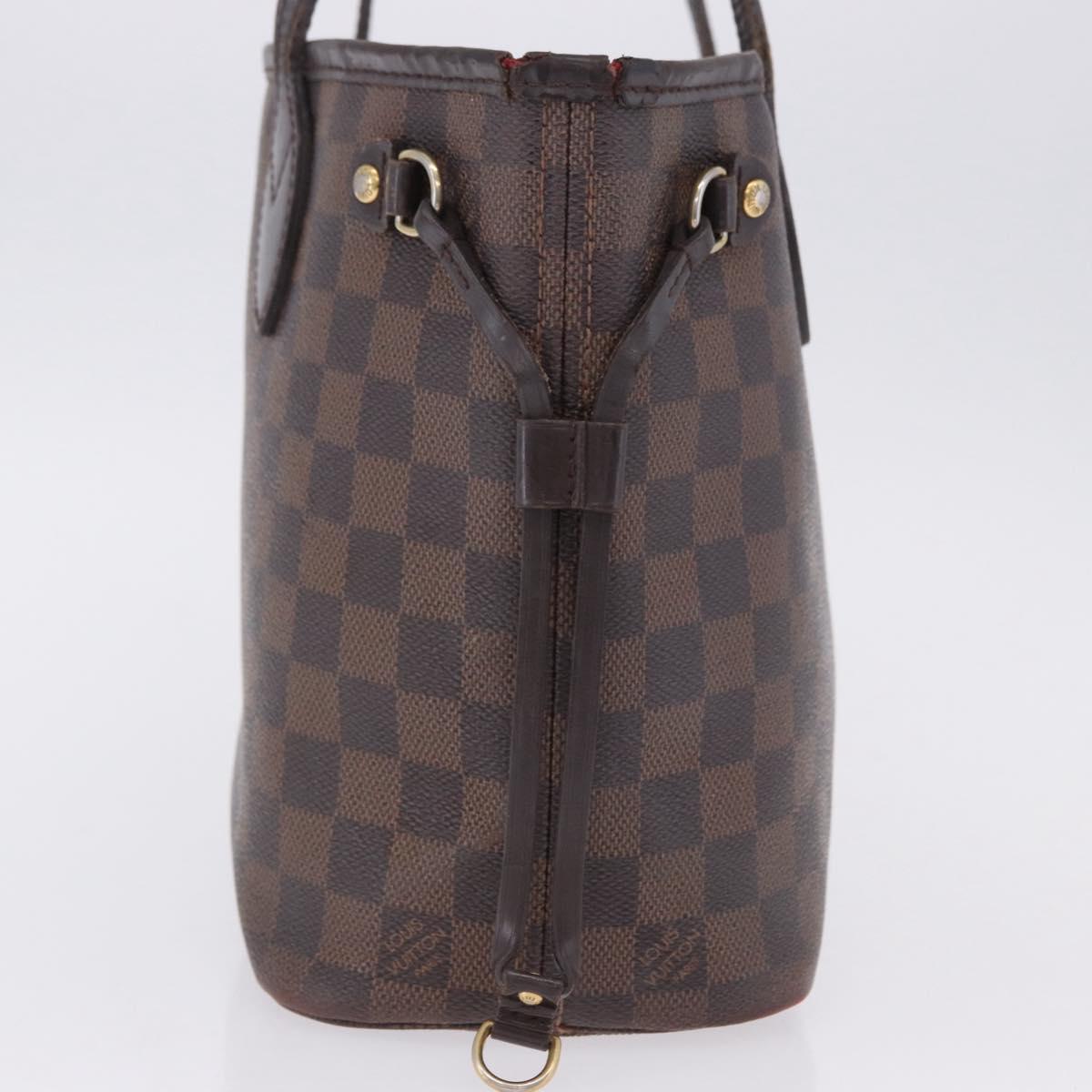 LOUIS VUITTON Damier Ebene Neverfull PM Tote Bag N51109 LV Auth 203282