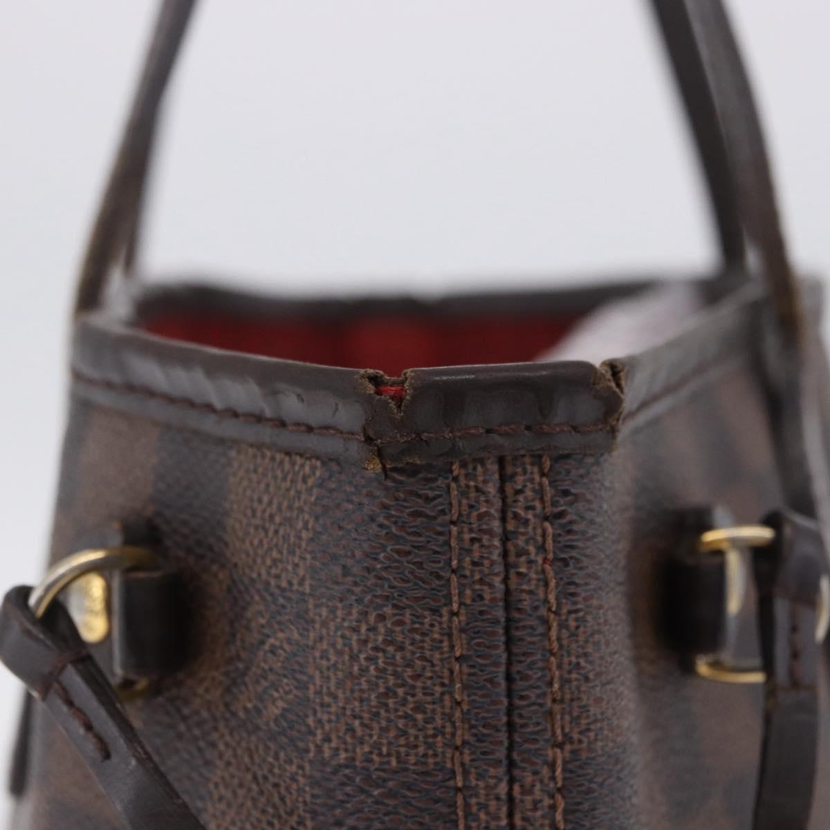 LOUIS VUITTON Damier Ebene Neverfull PM Tote Bag N51109 LV Auth 203282