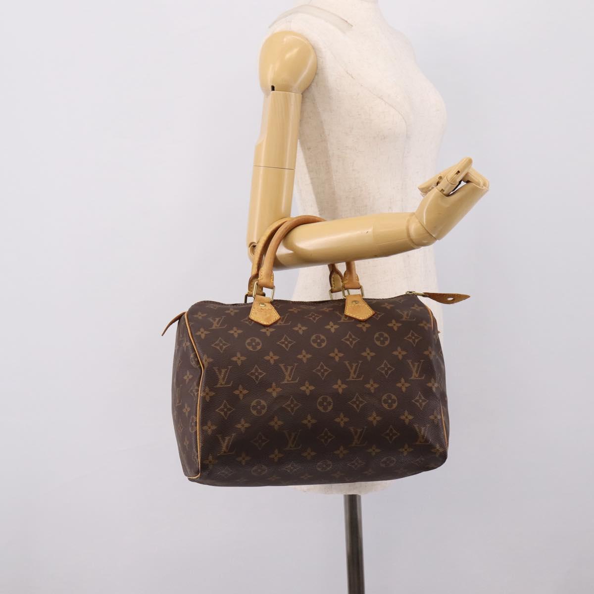 LOUIS VUITTON Monogram Speedy 30 Hand Bag M41526 LV Auth 203284