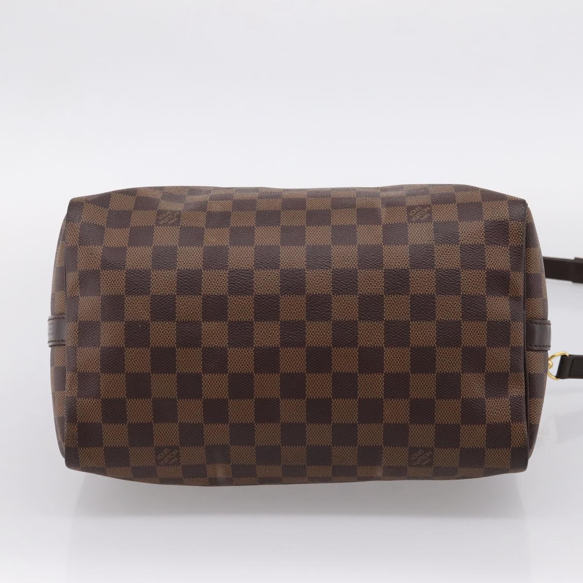 LOUIS VUITTON Damier Ebene Speedy Bandouliere30 Hand Bag N41367 LV Auth 203285V