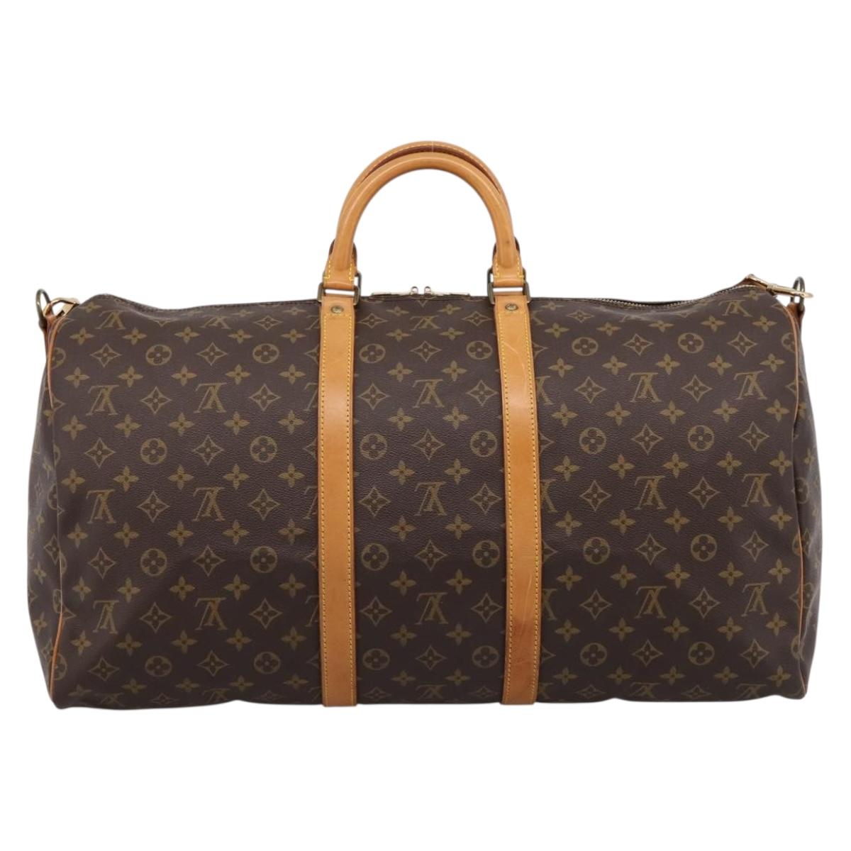LOUIS VUITTON Monogram Keepall Bandouliere55 Boston Bag M41414 LV Auth 203295V