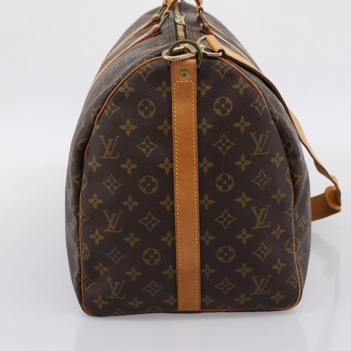 LOUIS VUITTON Monogram Keepall Bandouliere55 Boston Bag M41414 LV Auth 203295V
